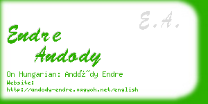 endre andody business card